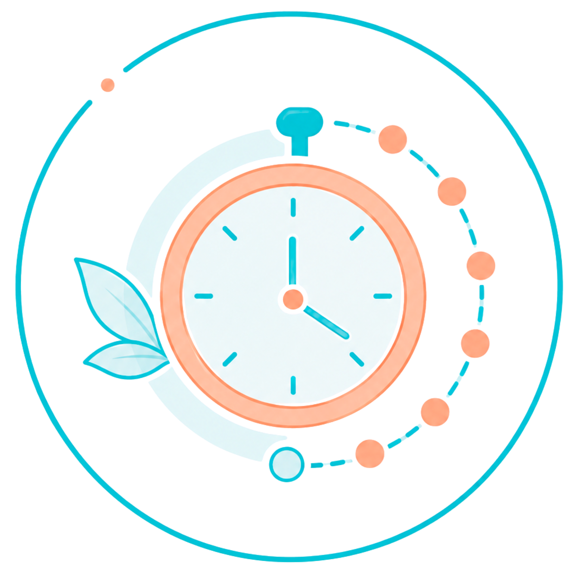 2 Horloge avec des étapes marquées